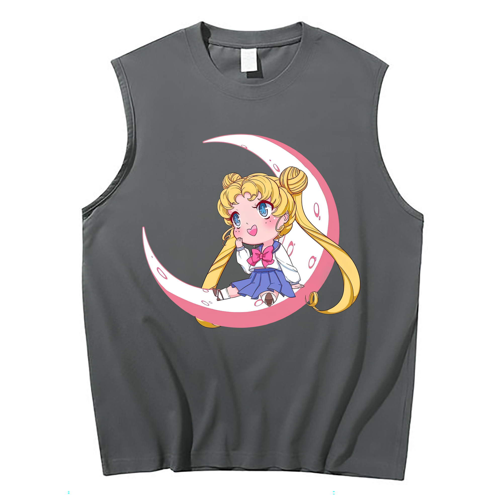 （画像用） 美少女戦士セーラームーン 愛野 美奈子 あいの みなこ Sailor Moon Aino Minako コットン100％タンクトップ（フロントプリント）